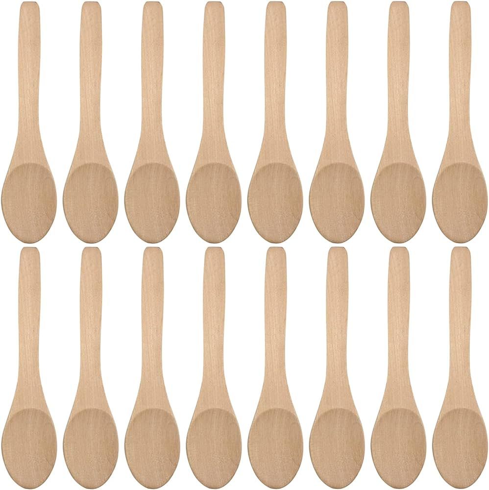 30 Pcs Small Wooden Spoons Cooking Condiments Spoons Mini Tasting Spoons 4.7 inch for Salt, Honey... | Amazon (US)