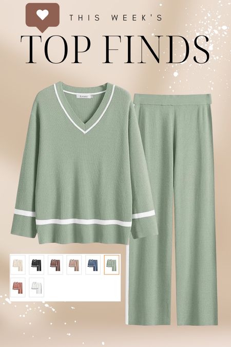 Amazon two piece set, cozy, knit, set, green sweats, comfy outfit, ideas

#LTKSeasonal #LTKGiftGuide #LTKfindsunder50