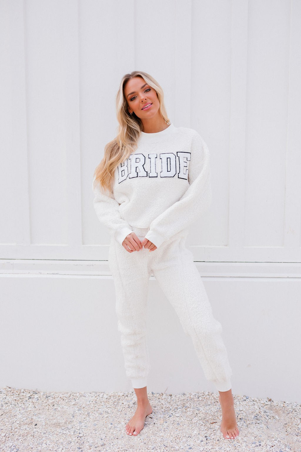 BRIDE WHITE SHERPA FUZZY SET | Judith March