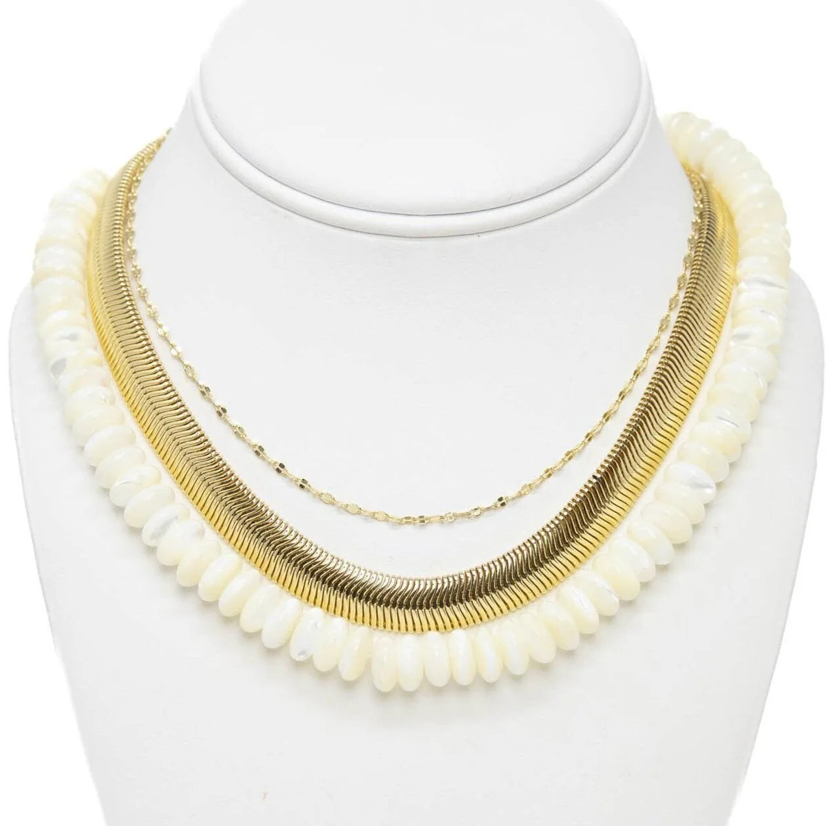 White Christmas Necklace Stack | Allie + Bess