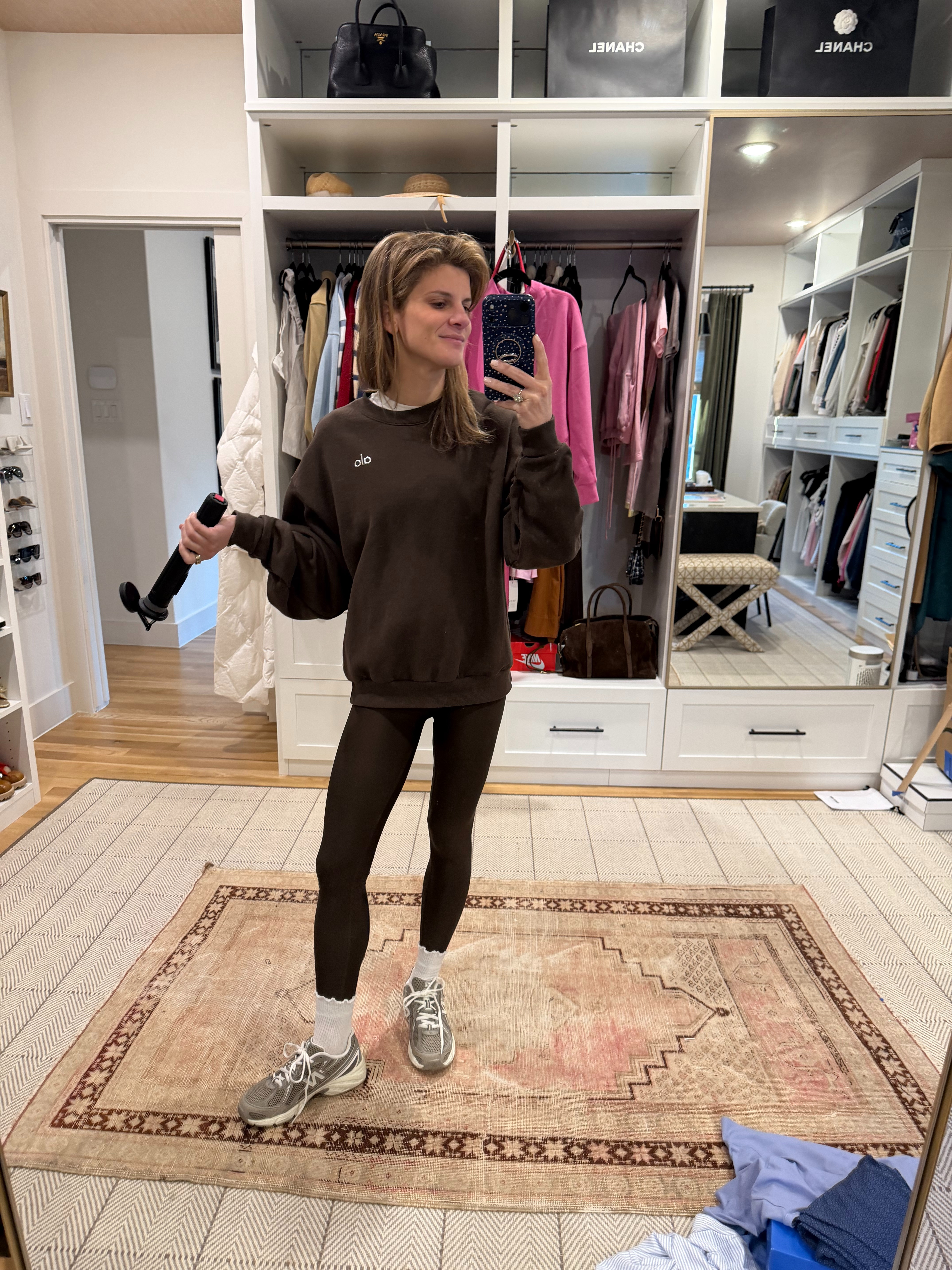 Alo brown leggings and pullover (wearing XS) 

 