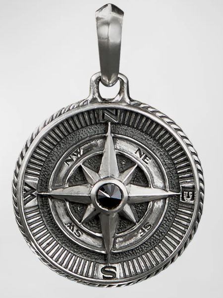 David Yurman
Men's Maritime Compass Pendant with Diamonds in Silver

David Yurman compass amulet/pendant from the Maritime collection.
Sterling silver.
Black diamond, 0.08 total carat weight.
Approx. 1.1"L x 0.8"W (29mm x 20mm).
Imported
#LTkFathersday

#LTKMens #LTKGiftGuide #LTKStyleTip