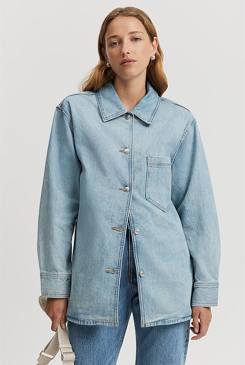 Denim Shacket | Country Road
