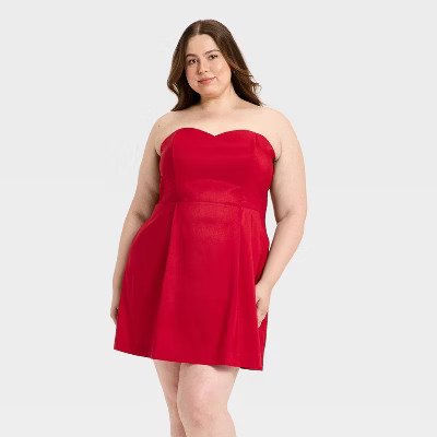 Women's Valentine's Mini Dress - A New Day™ Red XXL | Target