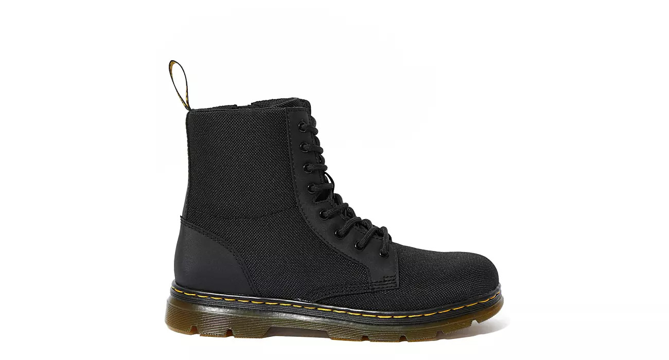 Dr.martens Boys Combs Combat Boot - Black | Rack Room Shoes