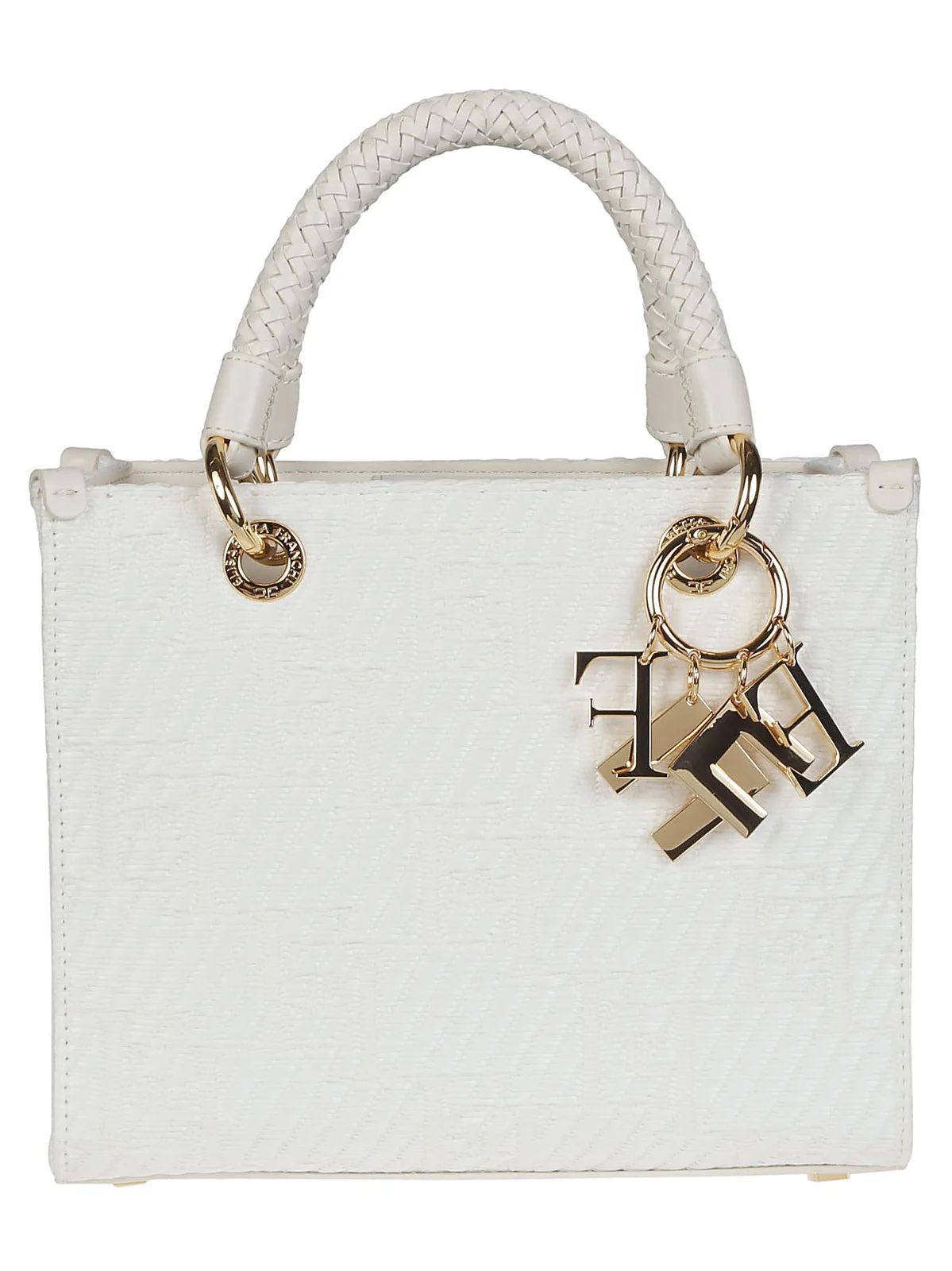 Elisabetta Franchi Monogram Jacquard Tote Bag | Cettire Global