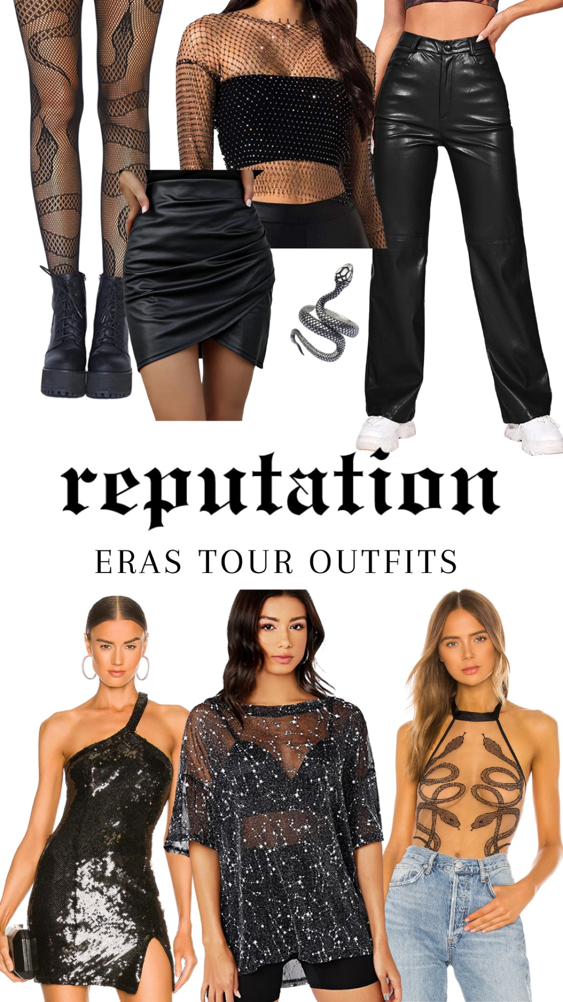 Reputation Era Outfits 🖤 
#erastouroutfit #erastour #reputation #concertoutfit

#LTKFestival #LTKFind