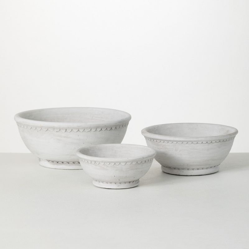 Sullivans Garden Ceramic Planter Bowl Set of 3, 4.5"H, 3.5"H & 2.75"H | Target