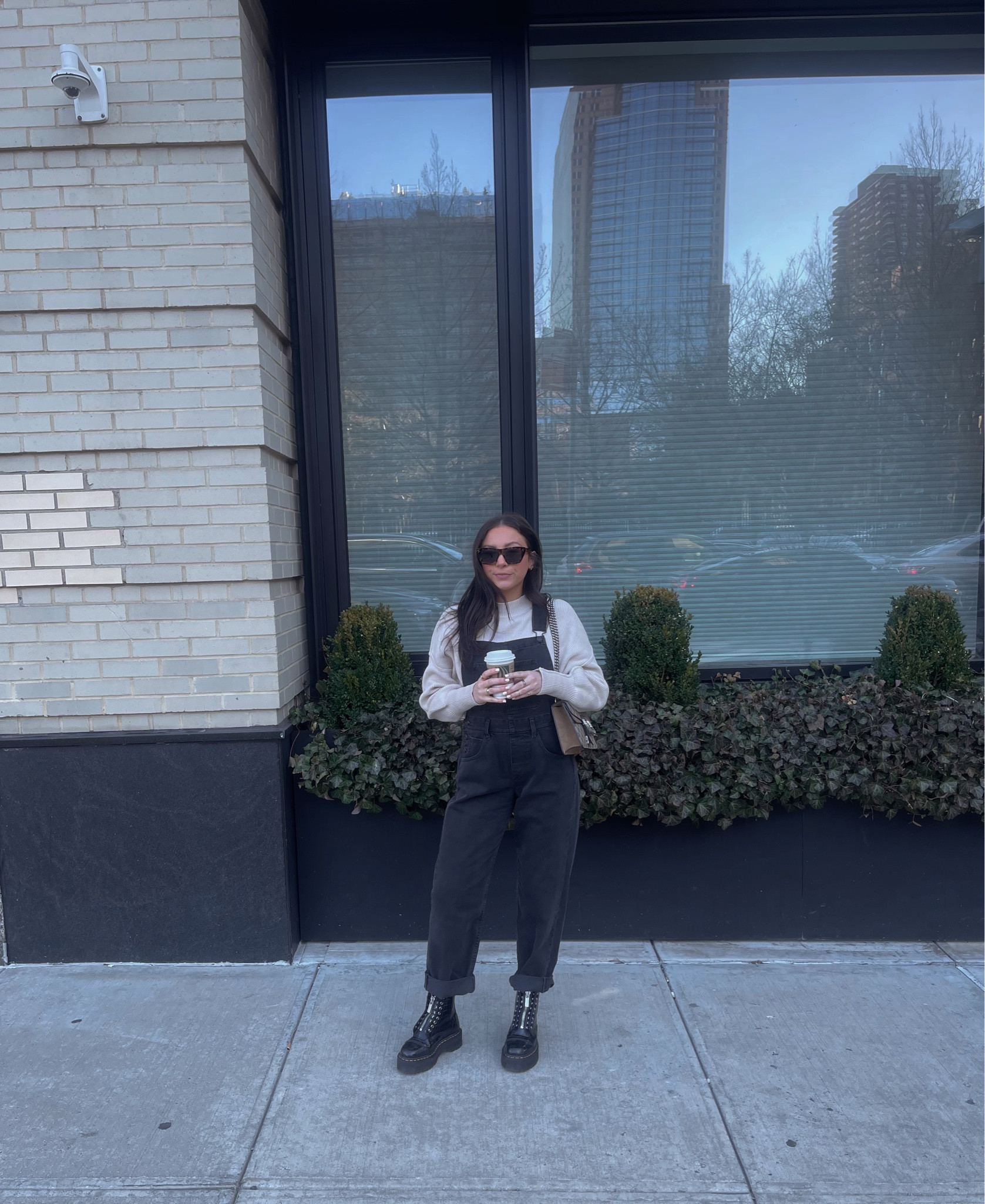 Black denim overalls / crop sweater / doc martens 

#LTKshoecrush #LTKitbag #LTKstyletip