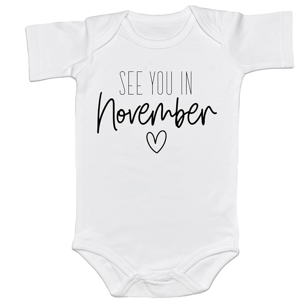 Baby Announcement See You In September Onesie Pregnancy Reveal Infant Shower Gift Coming Soon One... | Amazon (US)