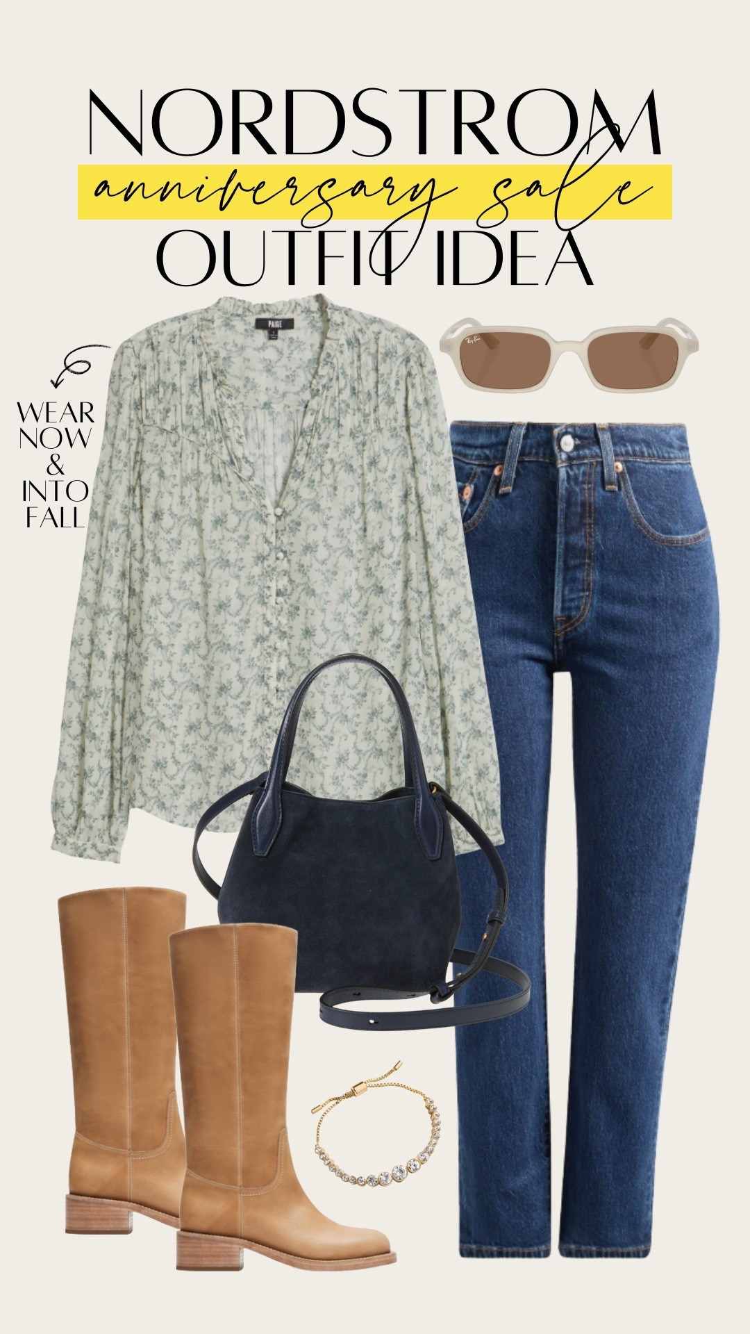 Casual Friday office look with classic denim jeans. This top is a a great transition piece from summer to fall & these chunky riding boots are making a come back! Nordstrom Anniversary Sale/ NSALE 2025

#LTKStyleTip #LTKOver40 #LTKWorkwear