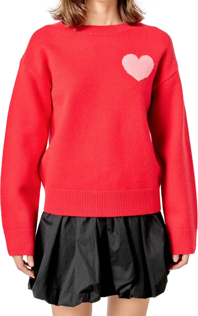 Heart Crewneck Sweater | Nordstrom