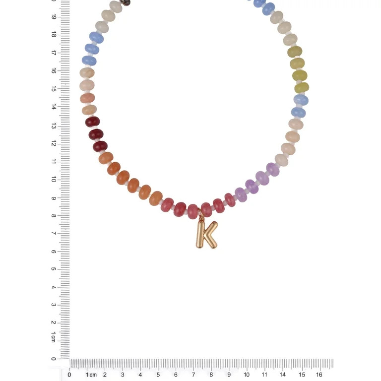 Time and Tru(4.6)|260 Time and Tru Goldtone Multicolored Bead Initial "K" Necklace  Free 90-day r... | Walmart (US)
