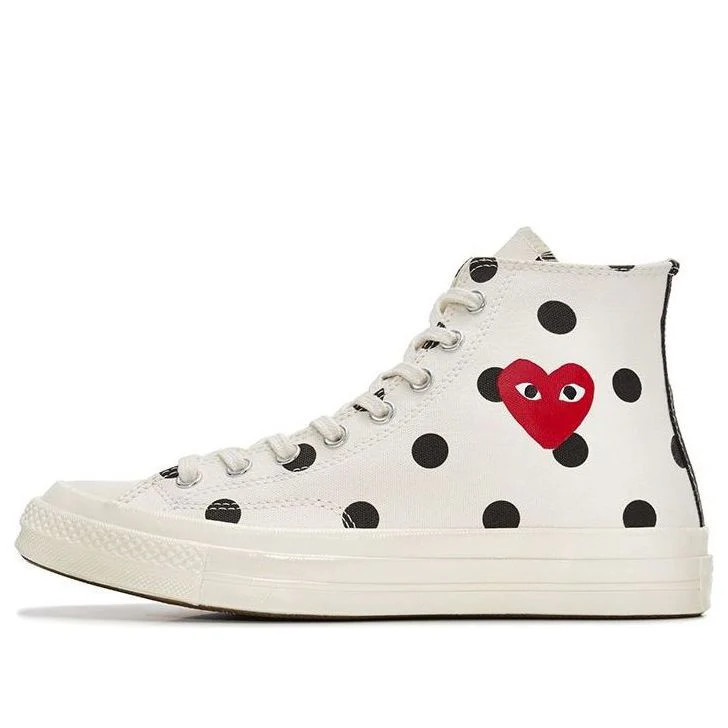 Converse x COMME des GARCONS PLAY Chuck 70 Hi 'White Polka Dot' | KICKS CREW