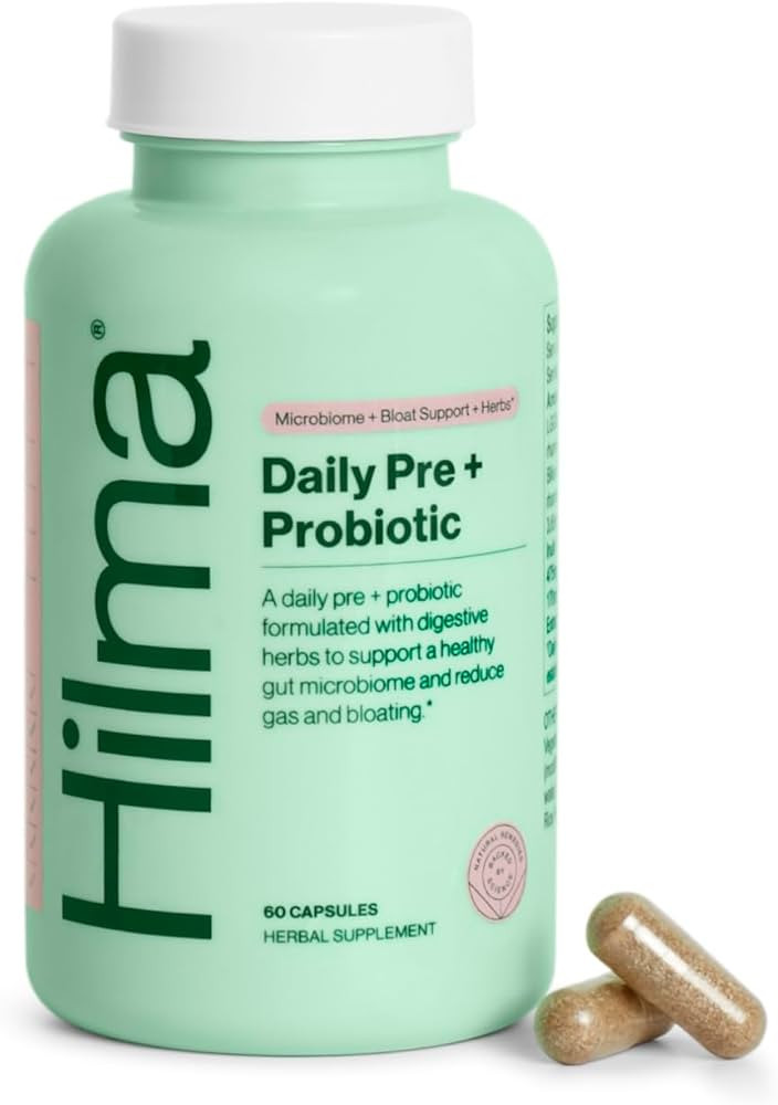 Hilma Daily Pre + Probiotic + Herbs – Support Gut Health with Prebiotics and Probiotics Plus Ga... | Amazon (US)