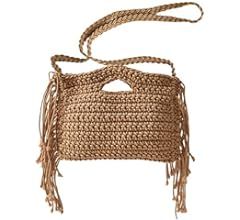 Solid Color Tassel Summer Beach Bag Tote Braided Handbag Women Weave Grass Bag for Travel Everyday U | Amazon (US)