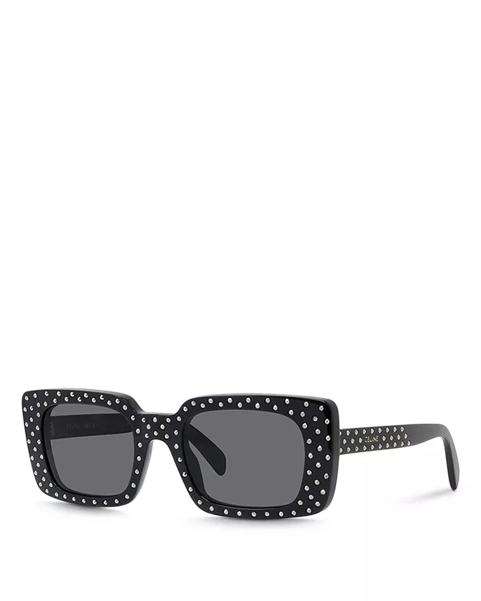 Women's Studded Rectangular Sunglasses, 51mm | Bloomingdale's (US)
