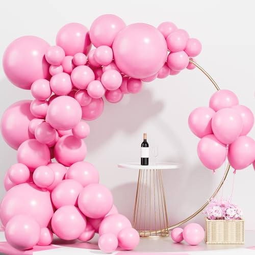 151 pcs Pink Balloons Different Sizes Pack of 18 Inch 12 Inch 10 Inch 5 Inch Baby Pink Balloons for Birthday Baby Shower Wedding Anniversary Party Decorations | Amazon (US)