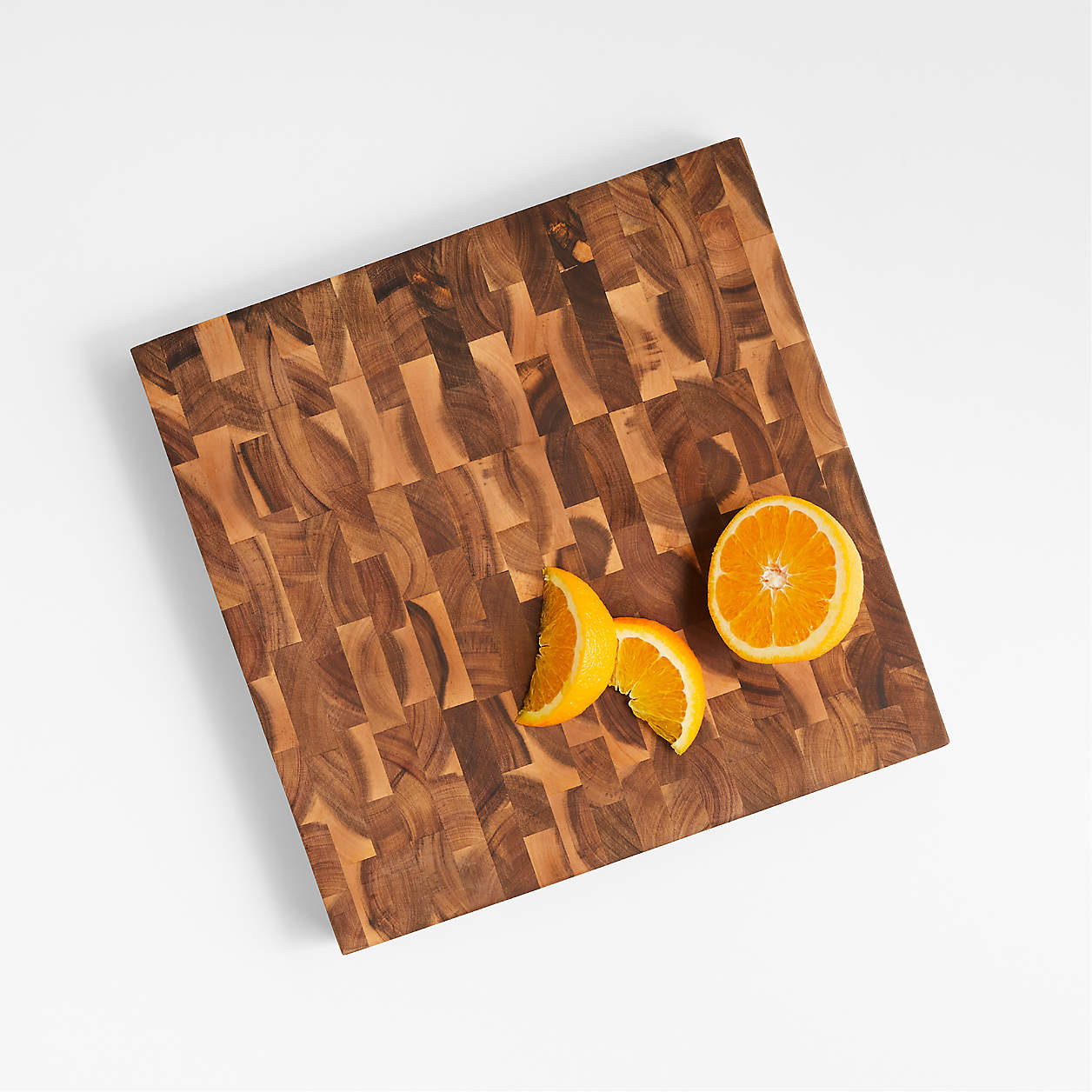 Crate & Barrel Square Acacia End-Grain Chopping Block/Serving Board + Reviews | Crate & Barrel | Crate & Barrel