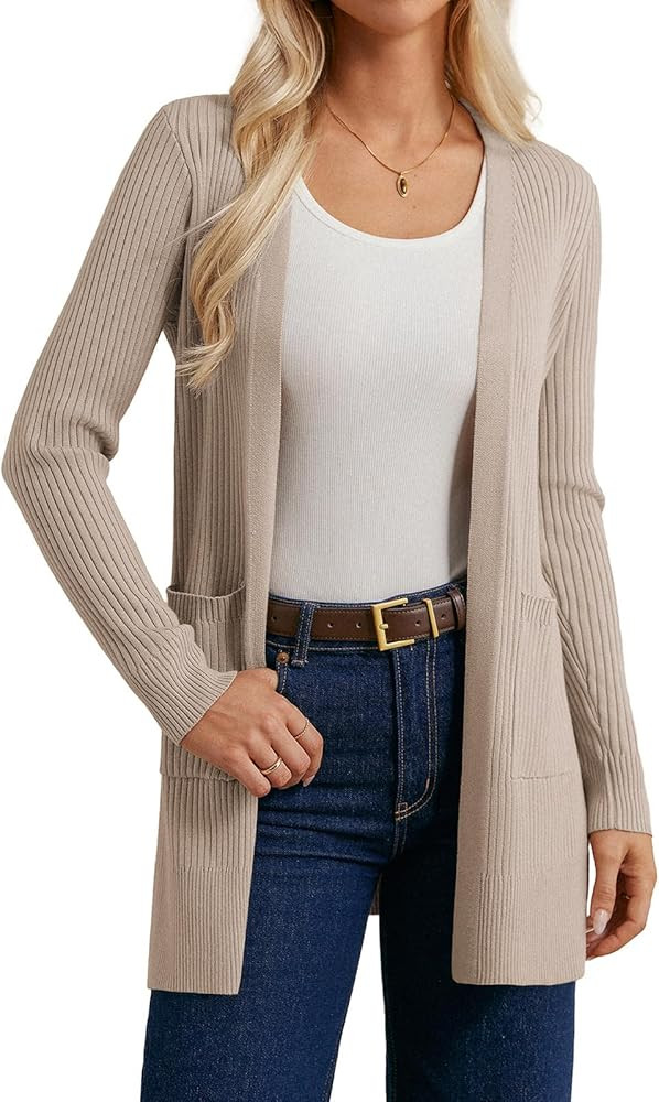 GRACE KARIN Fall Long Cardigans for Women 2025, Open Front Long Sleeve Sweaters, Early Fall Fashi... | Amazon (US)