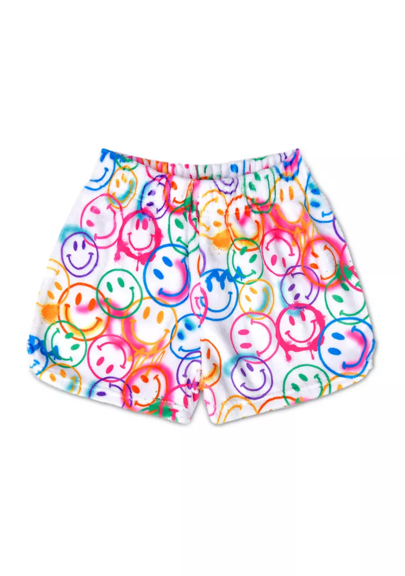 Girls 7-16 Smiles Everywhere Plush Shorts | Belk