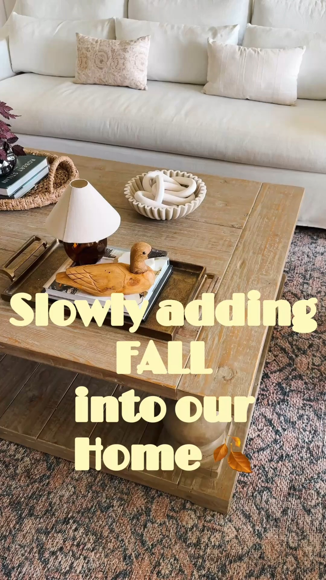 Slowly adding fall into our home with warm wood tones, rich burgundy stems, amber glass and a few cozy seasonal touches. 🍂

I love decorating for fall in a way that still feels neutral and collected rather than changing everything at once. These little updates completely warmed up our living room and coffee table for the season. Linking the fall stems, vase, amber lamp, trays, candle and more of the decor from this space!

#FallHomeDecor #FallLivingRoom #FallDecorIdeas #CoffeeTableDecor #CoffeeTableStyling #NeutralHomeDecor #LivingRoomDecor #CozyHome

#LTKHome #LTKSeasonal #LTKSaleAlert