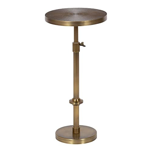 Kate and Laurel Engles Traditional Adjustable-Height Pedestal Drink Table; 10 x 10 x 30; Antique ... | Amazon (US)
