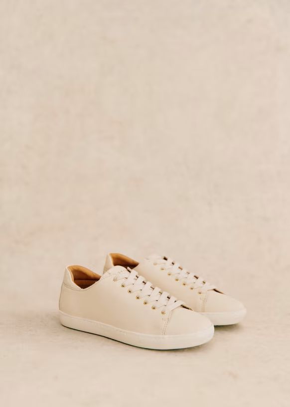 Jack Trainers - Smooth Ecru - Smooth cowhide leather - Sézane | Sezane Paris