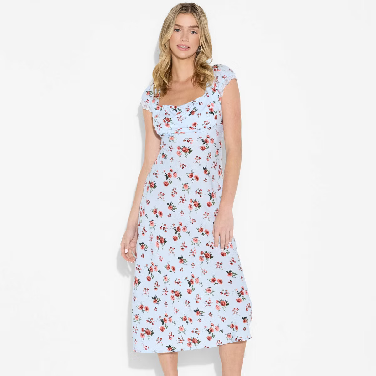 Women's Flutter Cap Sleeve Maxi A-Line Dress - Wild Fable™ | Target