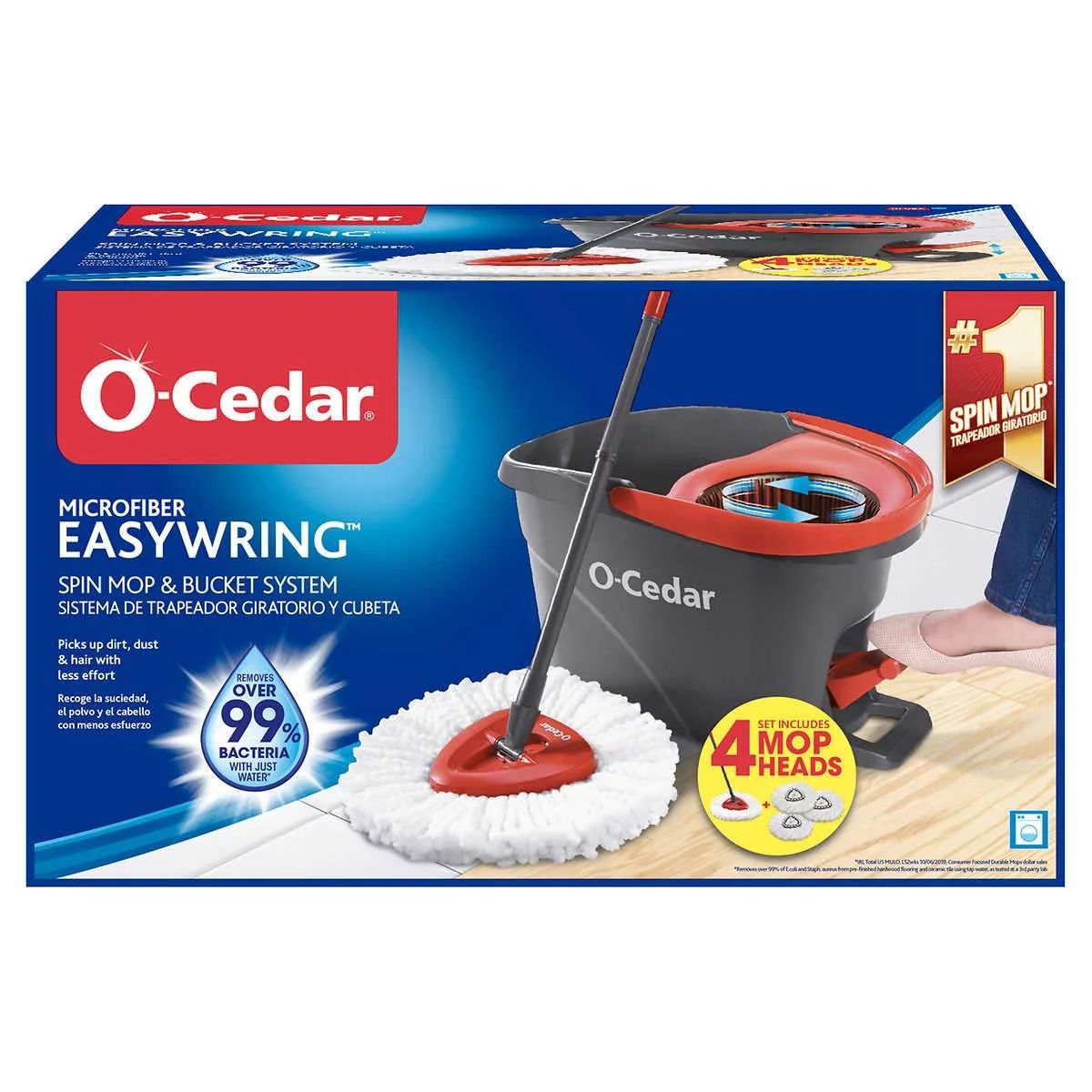O-Cedar EasyWring Spin Mop &amp; Bucket System with 3 Refills | Walmart (US)