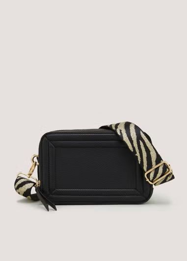 Black Zebra Print Camera Bag | Matalan (UK)
