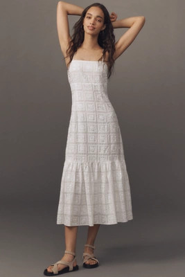 Endless Rose Embroidered Patchwork Midi Dress | Anthropologie (US)