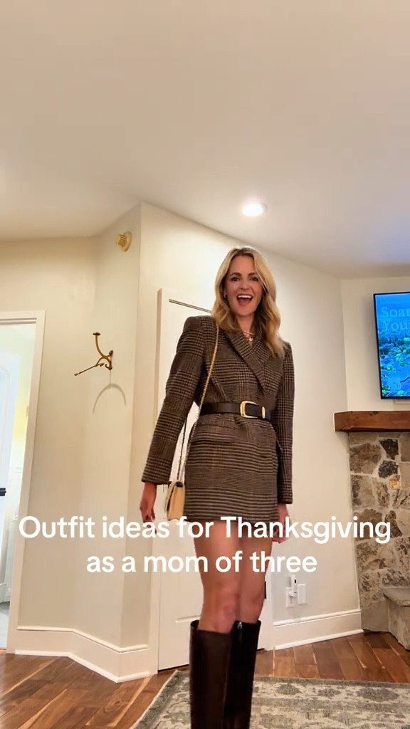 Thanksgiving outfit inspo— blazers, tall boots, skirts, sheer tights and jackets that pull it all together. What I’m wearing to thanksgiving as a mom of 3

#LTKFindsUnder100 #LTKmomlife #LTKHoliday