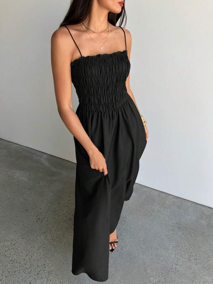Aloruh Women's Solid Color Simple Sling Strapless Mini Dress,Black Dress, Spaghetti Strap Dress, Formal Dress For Women,Casual Long Dress,Beach Vacation Outfits For Women ,Elegant Long Dress,Birthday Dresses For Women,Prom Dress,Graduation Dress Women,Bridesmaid Dress,Weddings & Events,Wedding Party Dress,Festival Dresses, Dress | SHEIN USA | SHEIN