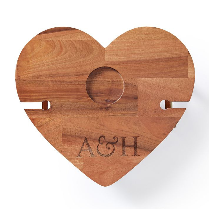 Heart Portable Wine Picnic Table | Mark and Graham