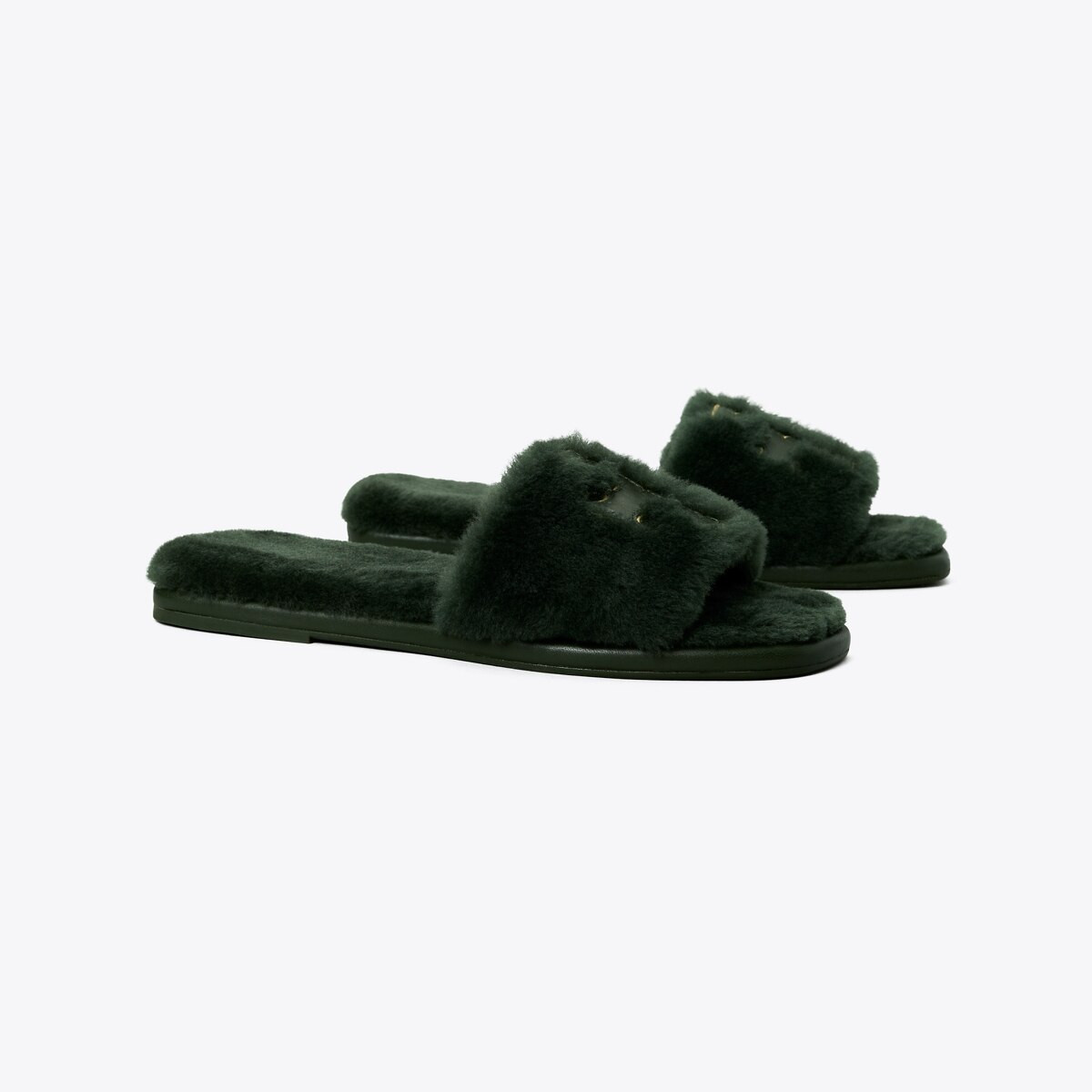Double T Shearling Slide | Tory Burch (US)