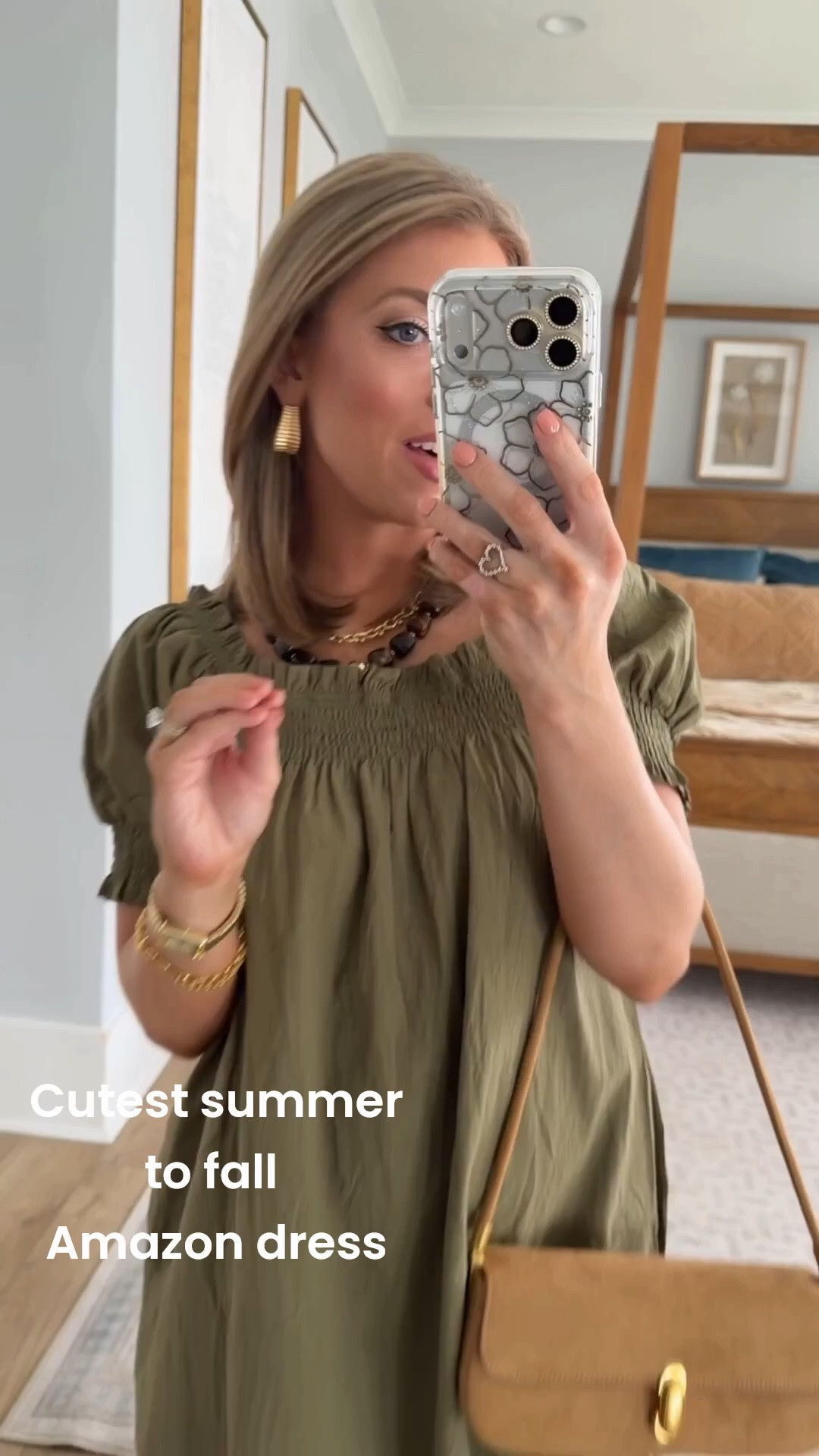 The easiest throw-on-and-go dress for late summer into fall! 💚 This Amazon olive green mini dress is lightweight, flattering, and so comfortable with the prettiest smocked neckline and puff sleeves. Pair it with flats now or boots and a denim jacket later for an effortless transition into fall.

#amazonfashion #amazondress #falltransition #olivedress #amazonfinds #casualstyle #fallstyle #everydayfashion #affordablefashion #momstyle #amazonoutfit #weekendstyle #fallwardrobe #styleinspo #fashionfinds

#LTKootd #LTKPetite