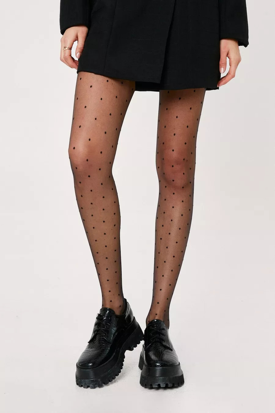Sheer 2 Pc Heart and Spotty Print Tights Set | Nasty Gal (US)
