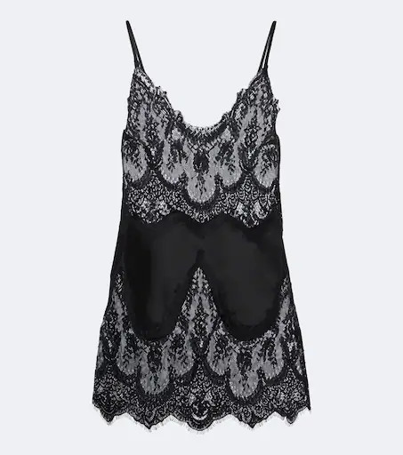 Bias lace-trimmed satin camisole | Mytheresa (INTL)