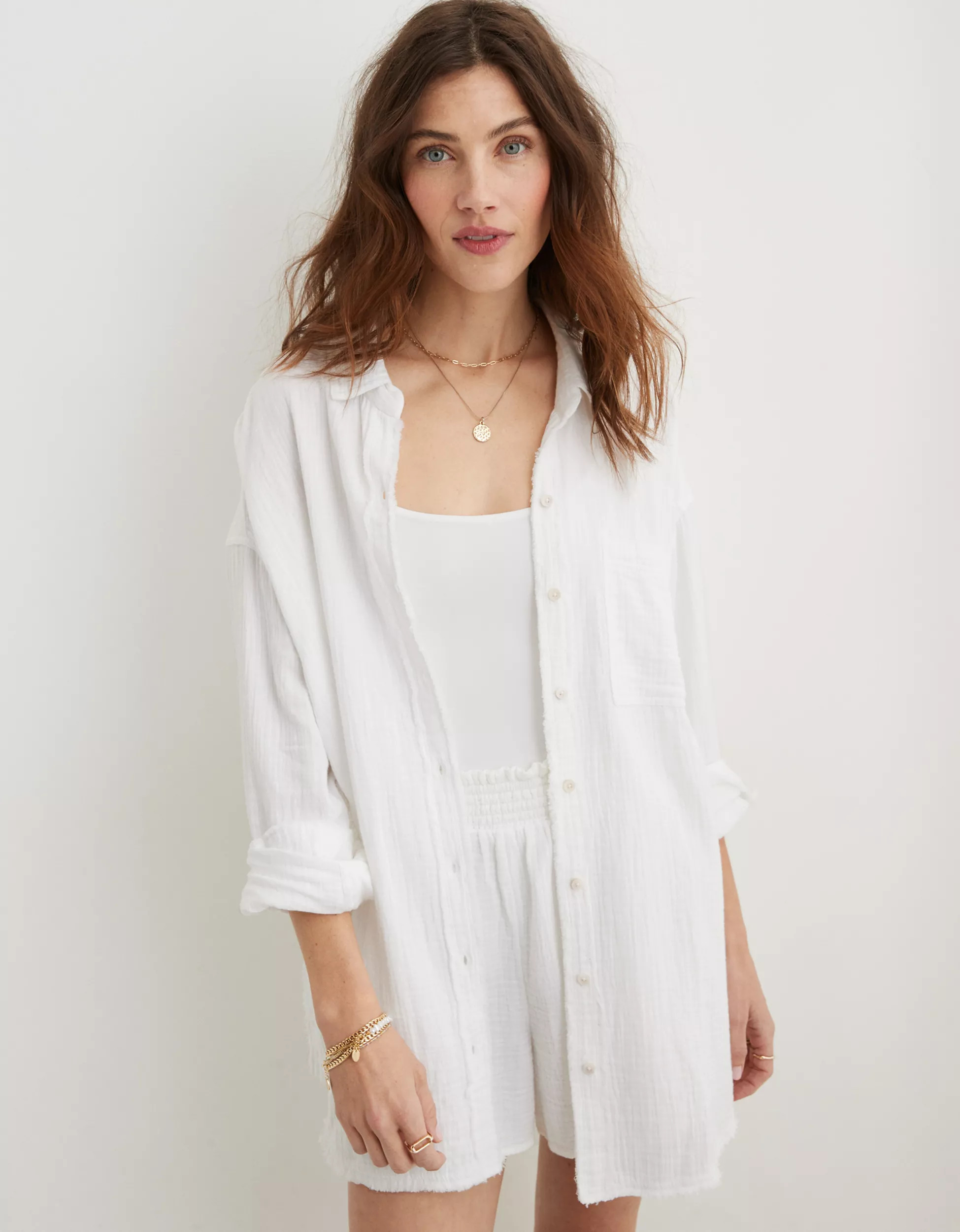 Aerie Pool-To-Party Cover Up Shirt | Aerie