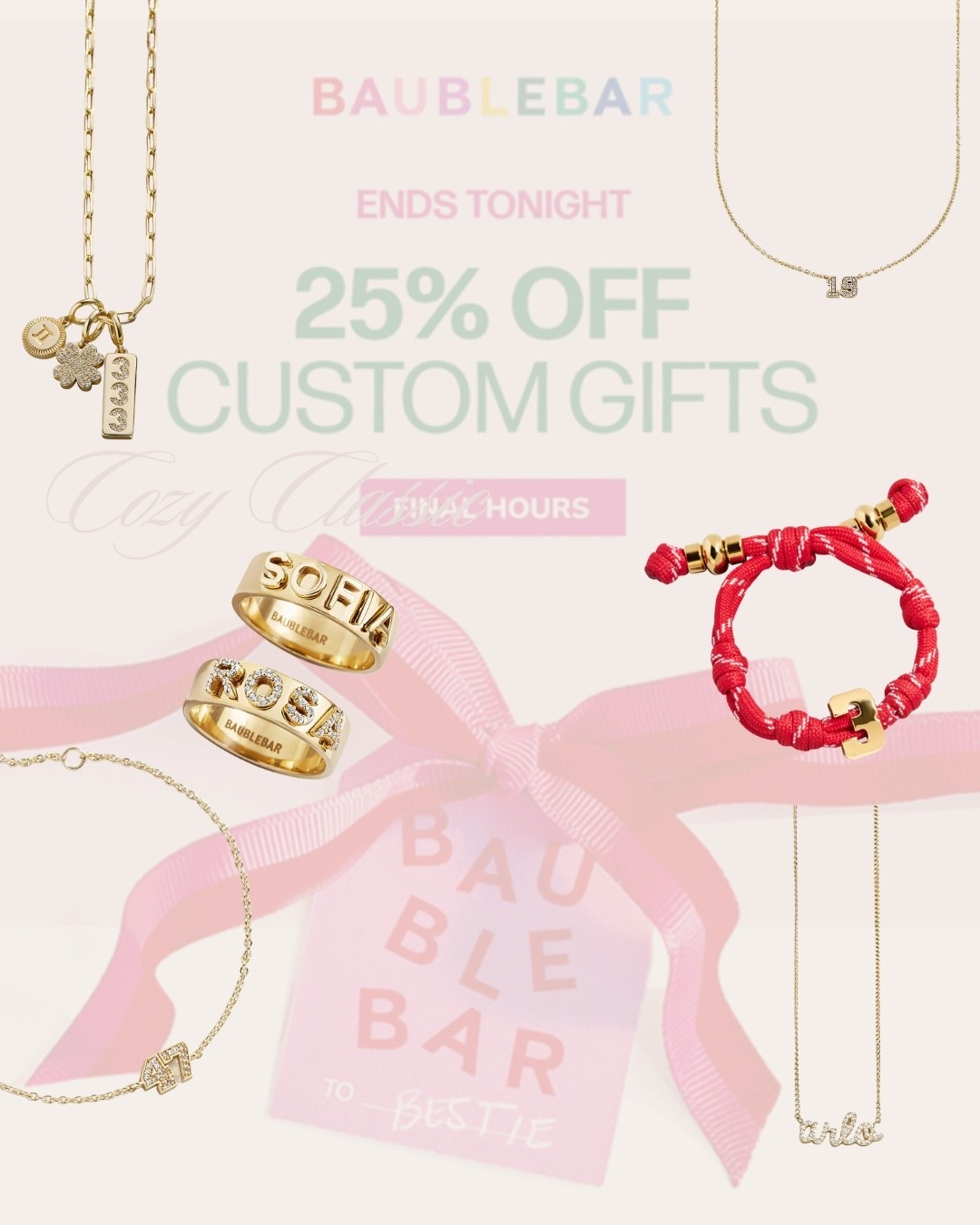 ✨ BaubleBar Custom Sale Alert! ✨
Get your personalized jewelry & gifts in time for the holidays 🎁💖
From custom name necklaces to monogrammed accessories...now’s the time to snag them on SALE!
Shop now to get your one-of-a-kind pieces before it’s too late 🎄💫
#BaubleBarSale #CustomJewelry #HolidayGiftGuide2025 #PersonalizedGifts #GiftIdeasForHer #NameNecklace #MonogramGifts #JewelrySale #BaubleBarFinds #HolidayShopping


#LTKHoliday #LTKCyberWeek #LTKGiftGuide