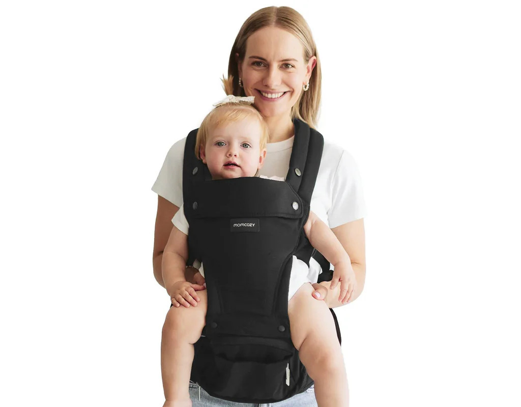 Momcozy 2-in-1 Hip Seat And Baby Carrier - Black | REBEL (formerly Rebelstork)