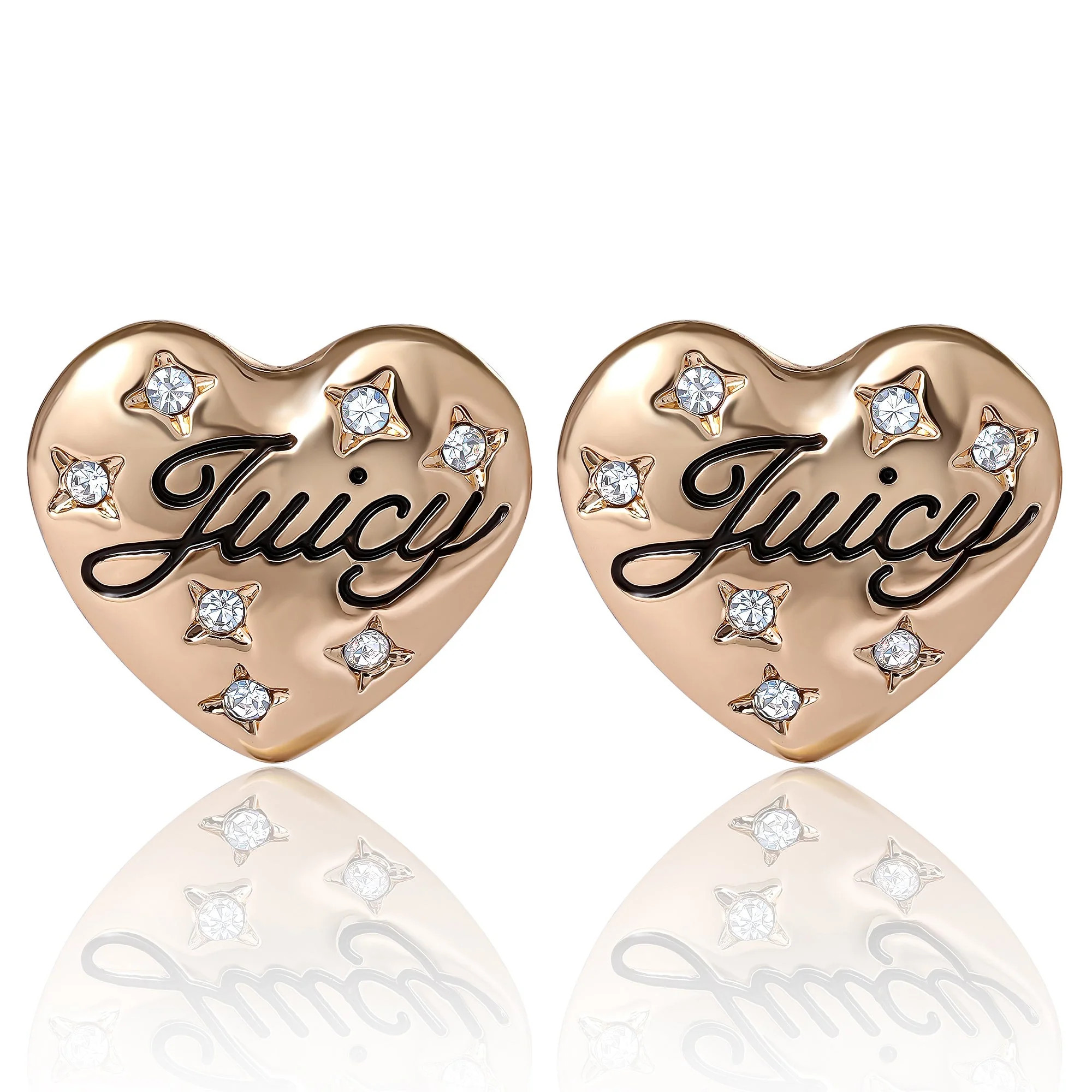 Juicy Crystal-Embellished Heart Stud Earrings | Juicy Couture