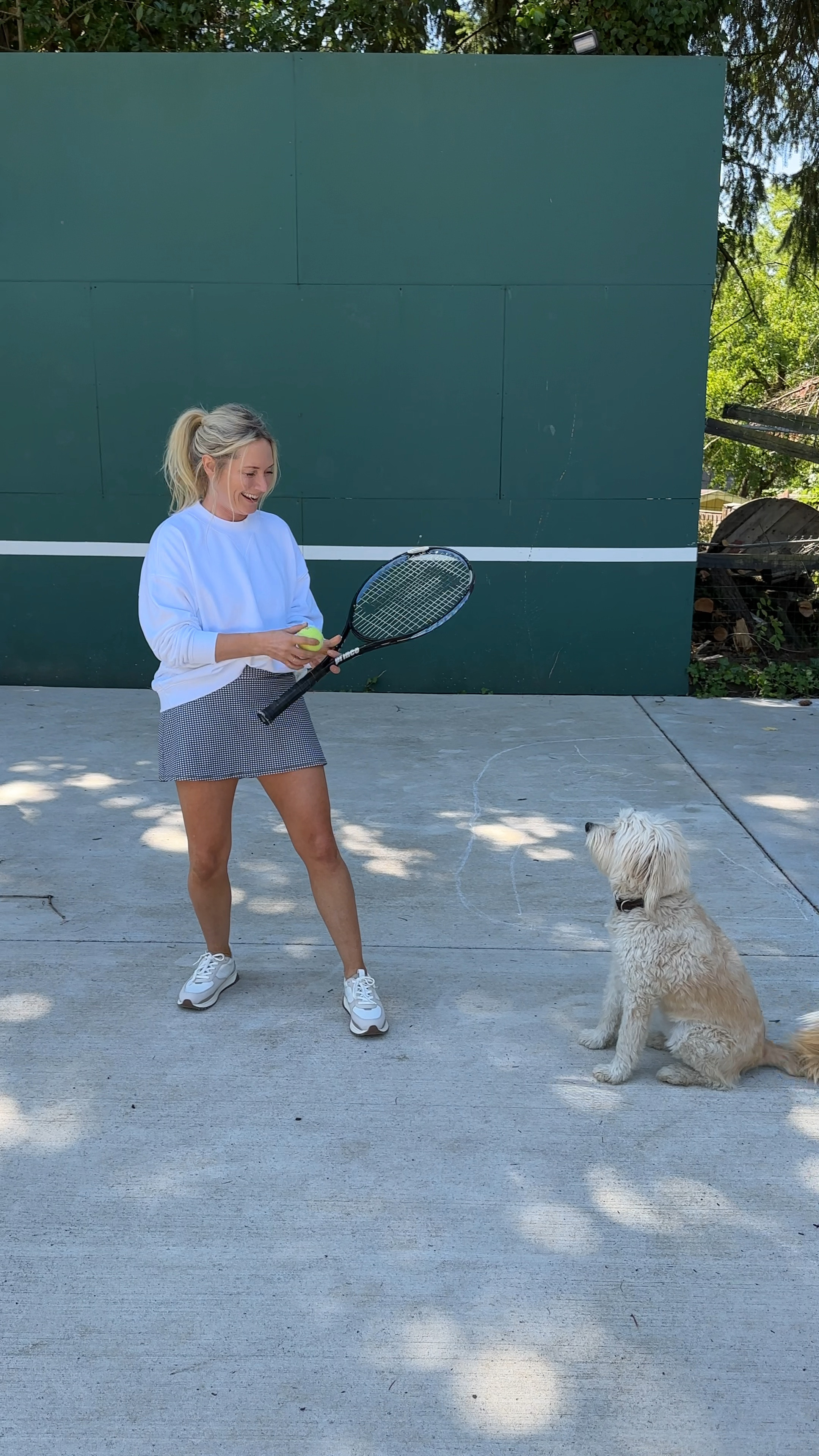 The Volley skirt from Vuori makes the perfect pickleball outfit - even if your teammate is of the canine variety :) I love the cute gingham print, the comfortable shorts, the pockets (perfect for stashing balls…or dog treats), and the waistband that doesn’t cut in. 

#LTKFind #LTKFitness #LTKSeasonal