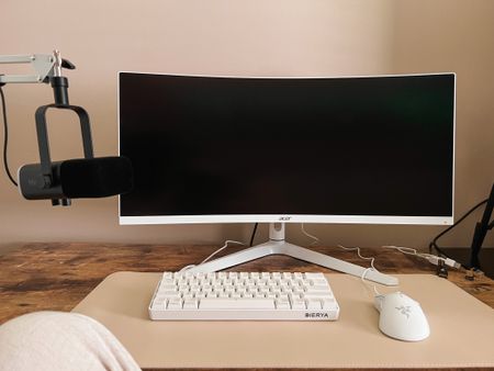 PC setup, gaming, monitor, keyboard, mouse, mousepad, mic, microphone, boom arm, mic stand, desk, home office, inspo, curved monitor, white tech, streaming, podcasting, podcast, stream, twitch, prime, Amazon finds, affordable, quality, computer, prime day, daily deal

#LTKhome #LTKxPrimeDay #LTKFind