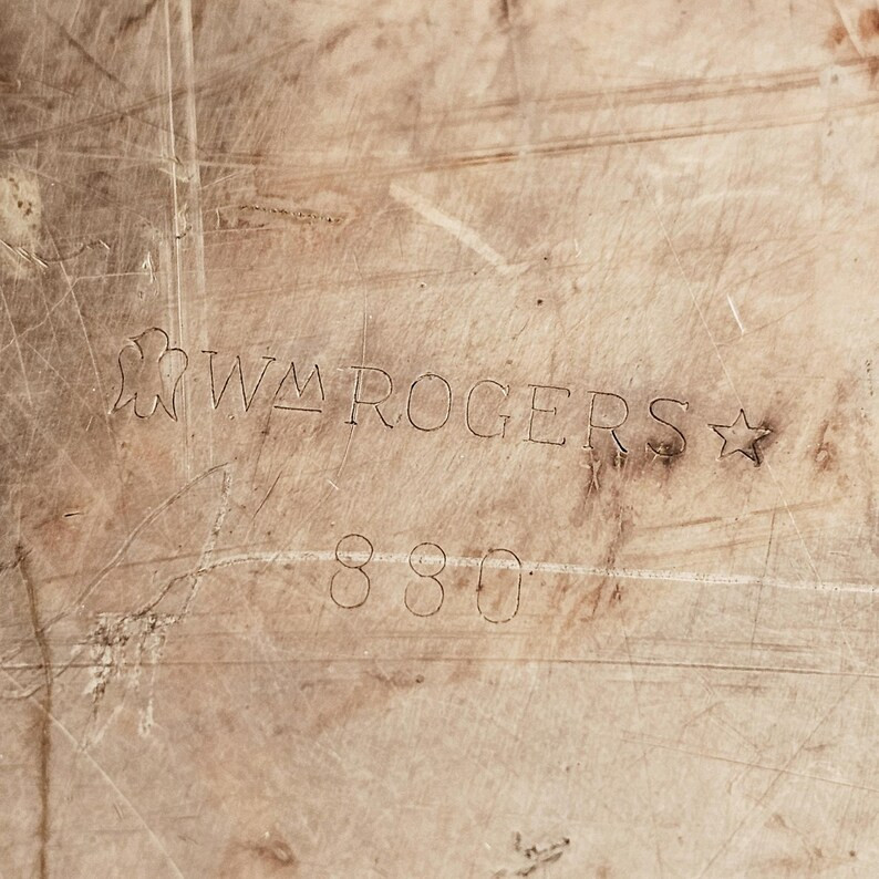 VINTAGE | Wm Rogers Silverplate Handled Serving Tray - Etsy | Etsy (US)