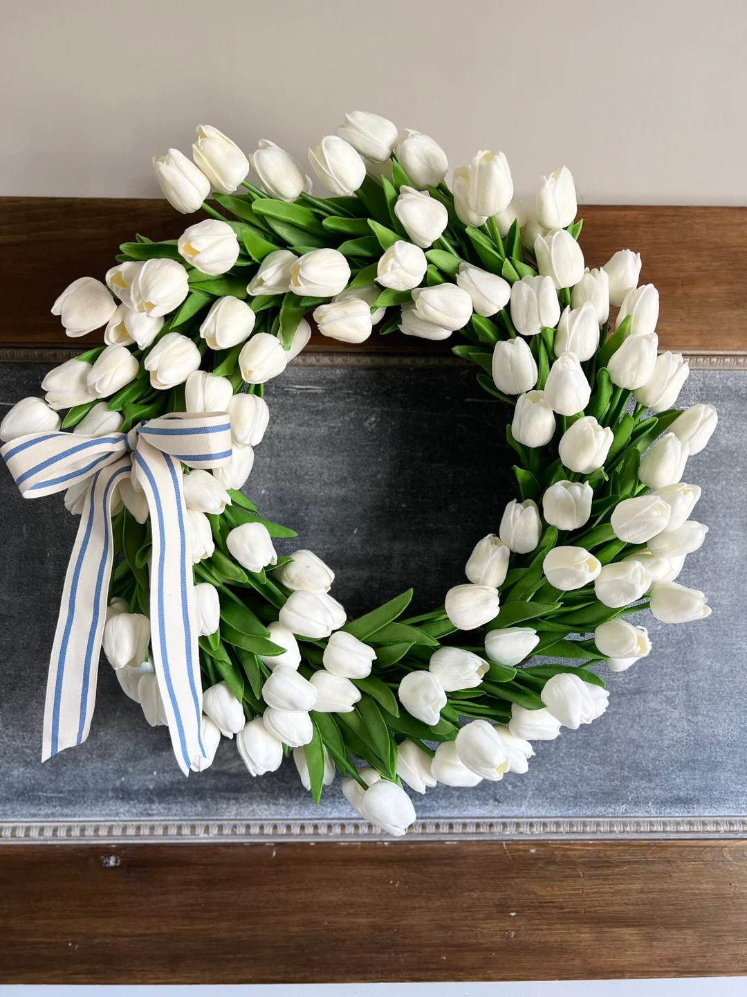 Indoor White Tulip Wreath | Etsy (US)