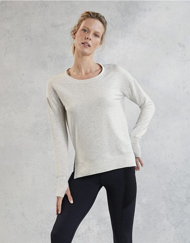 Side Split Crew-Neck Sweater | The White Company (UK)