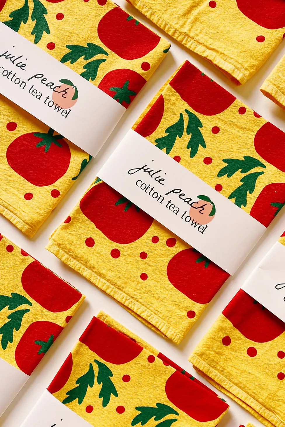 Julie Peach Tomato Toss Tea Towel | Urban Outfitters (US and RoW)