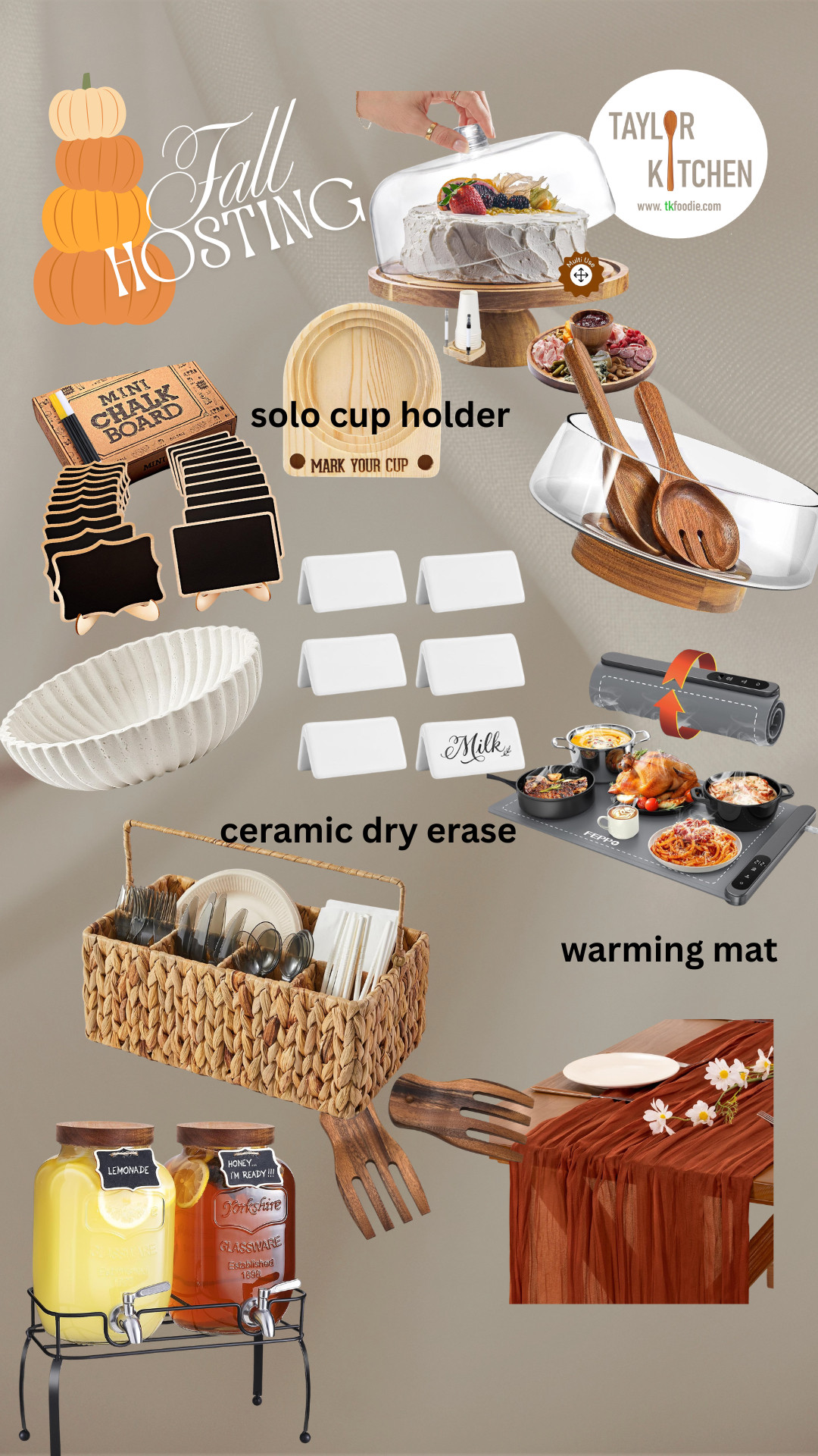 #Fall 🍁hosting?  If this is you, look what I found! 👀
Loving the ceramic dry erase signs so I can quit throwing away all the paper ones I've purchased through the years.
And that warming pad will ensure your chili stays warm on the chili bar😉
FYI the gauzy table runner comes in soooo many colors.
All here on my LTK. 

 #LTKHome